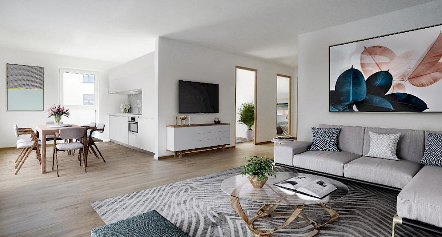 newly build 3 roomed apartment in low energy building Bild