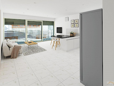 living room - visualization (virtual furnishing proposal)