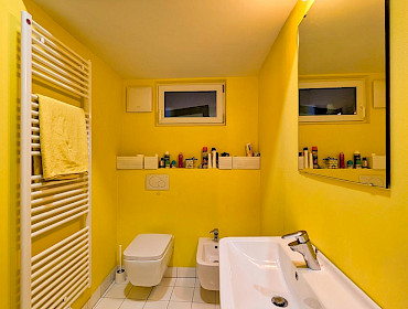 bright bathroom with bidet