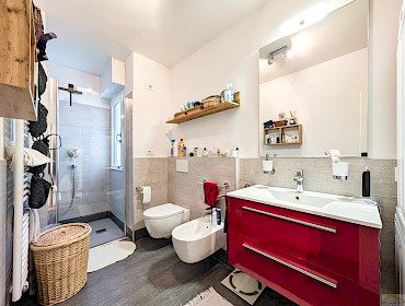 windowed bathroom and bidet