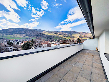 das große Highlight der Wohnung: die Aussicht von der Terrasse aus!